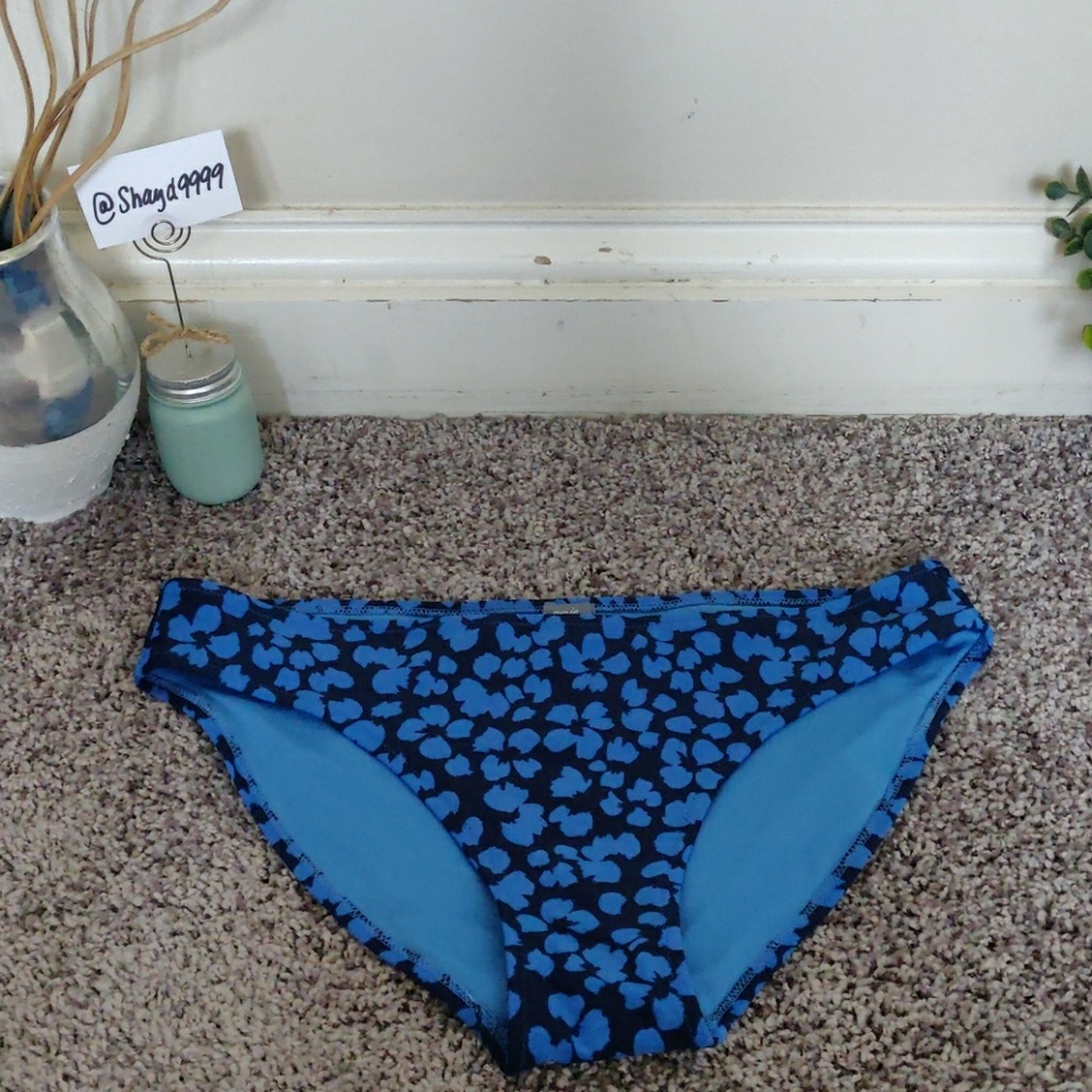 Aerie blue & light blue flower bikini bottom M new